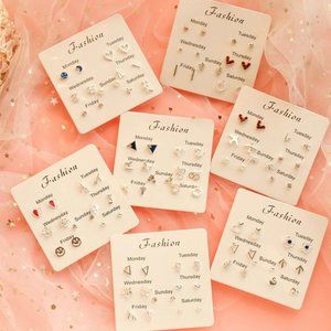 130 Pack Days of the Week Earrings| Fashion Jewelry | Bulk Gifts | Jewelry Lot |